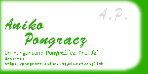 aniko pongracz business card